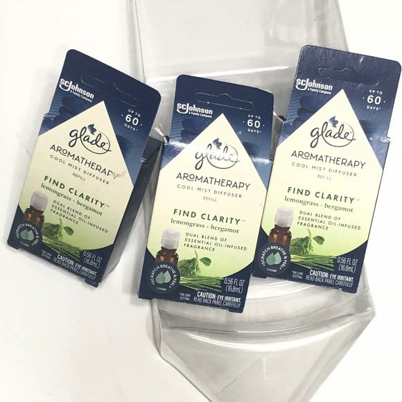 Glade Aromatherapy Cool Mist Lot of 3 Oil Diffuser Refill Clarity Lemongrass NEW - Picture 6 of 6